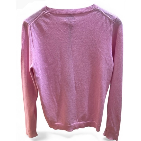 J. Crew Teddie Soft Pink and Red Hearts Crew Neck Sweater. Size L - Picture 3 of 10